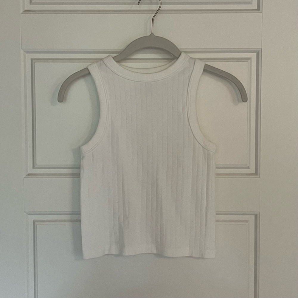 SALE Vici White Ribbed Tank Top | XS/S